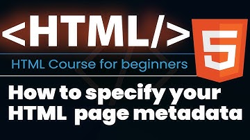 How to specify your HTML document metadata (character set, page description, keywords, author, etc )