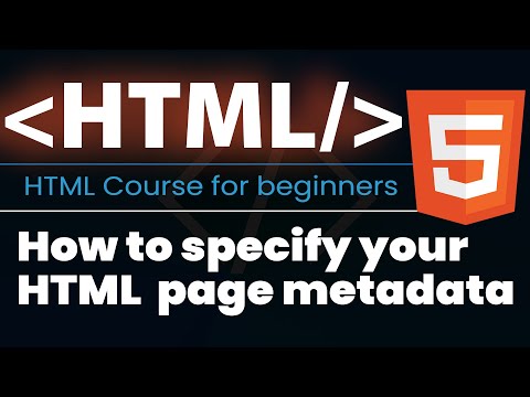 How to specify your HTML document metadata (character set, page description, keywords, author, etc )