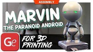 Marvin The Paranoid Android 3D Printing Model | Assembly by Gambody