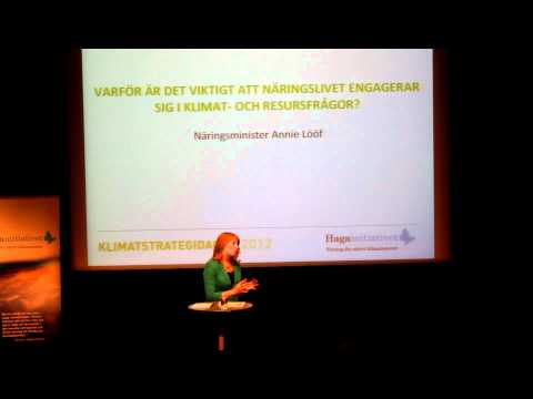 Näringsminister Annie Lööf