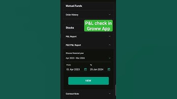 how to check😱 profit and loss🤑in groww app📈😱 #nifty #banknifty #groww #viral #trading #pnl