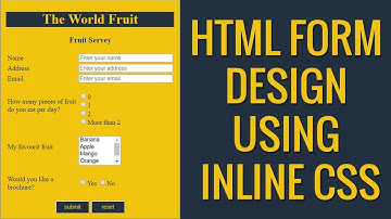 A fruit Survey form in HTML using Inline CSS | HTML & CSS Project