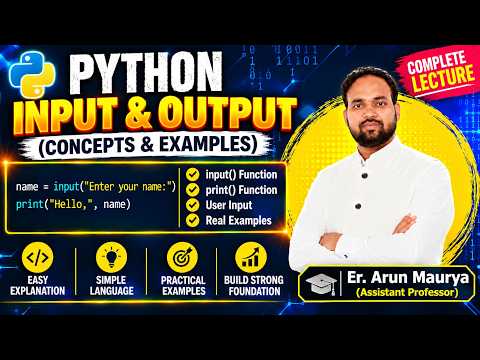 Python Input and Output in Hindi 🔥 | input() & print() Functions Explained with Examples