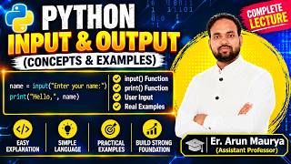 Python Input and Output in Hindi 🔥 | input() & print() Functions Explained with Examples