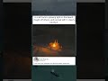 Crab Protects Mysterious Glowing Light on Beach