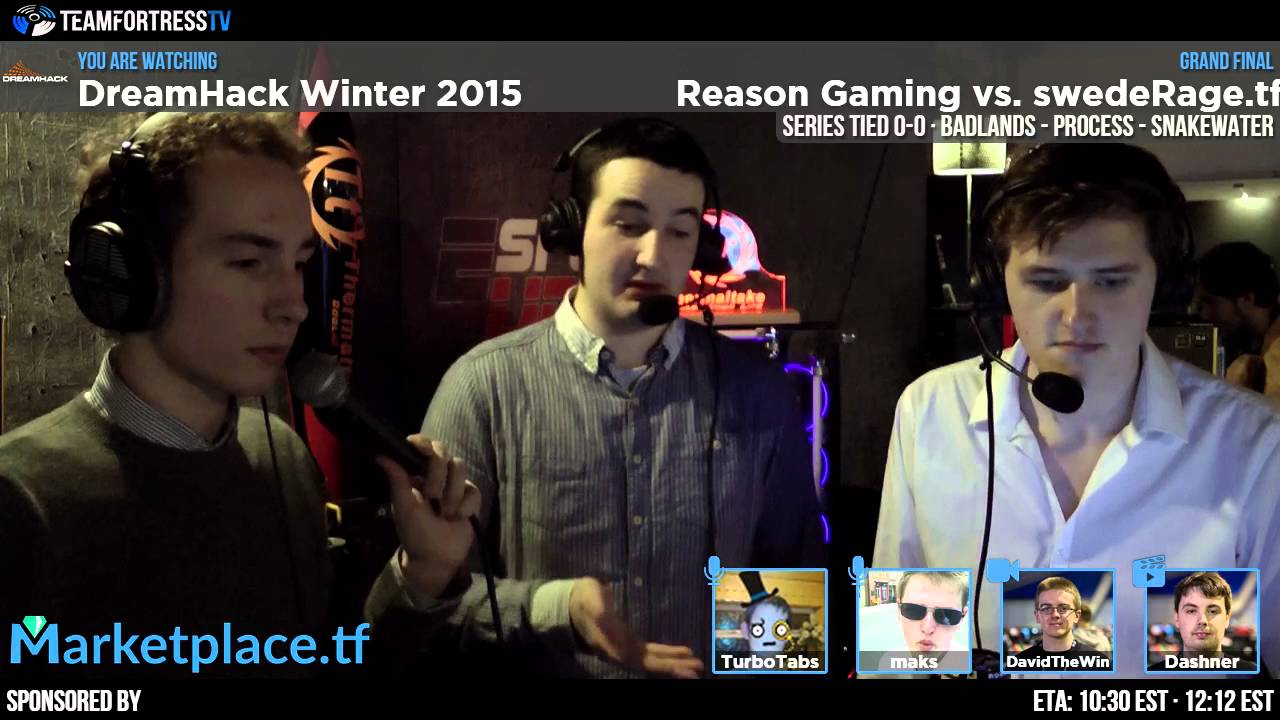 Dreamhack Winter 2015 Grand Final: Reason Gaming vs. swedeRage*Essentials.tf*tf2pickup.net