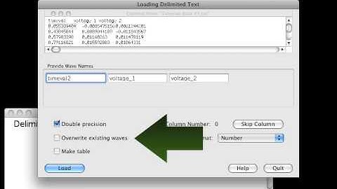 IGOR Pro Guided Tour 1: 2.0 Loading Data