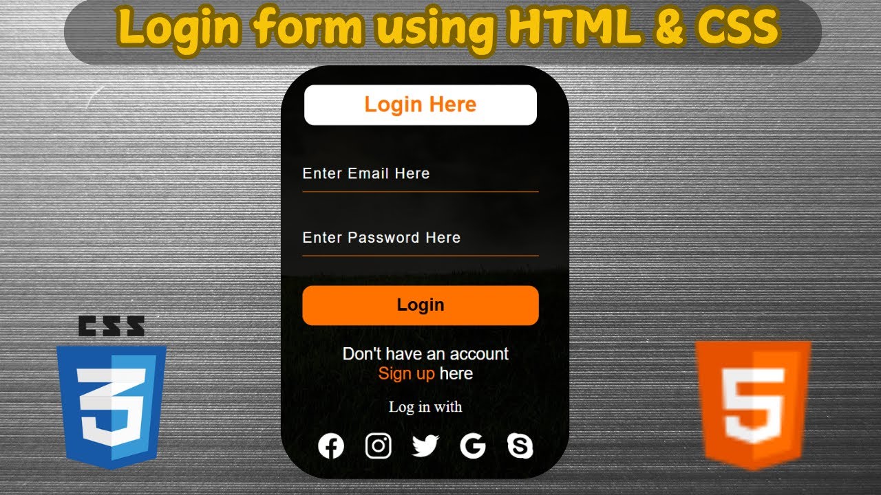 Create a SIMPLE Login Form using HTML and CSS in Just 10 Minutes - YouTube