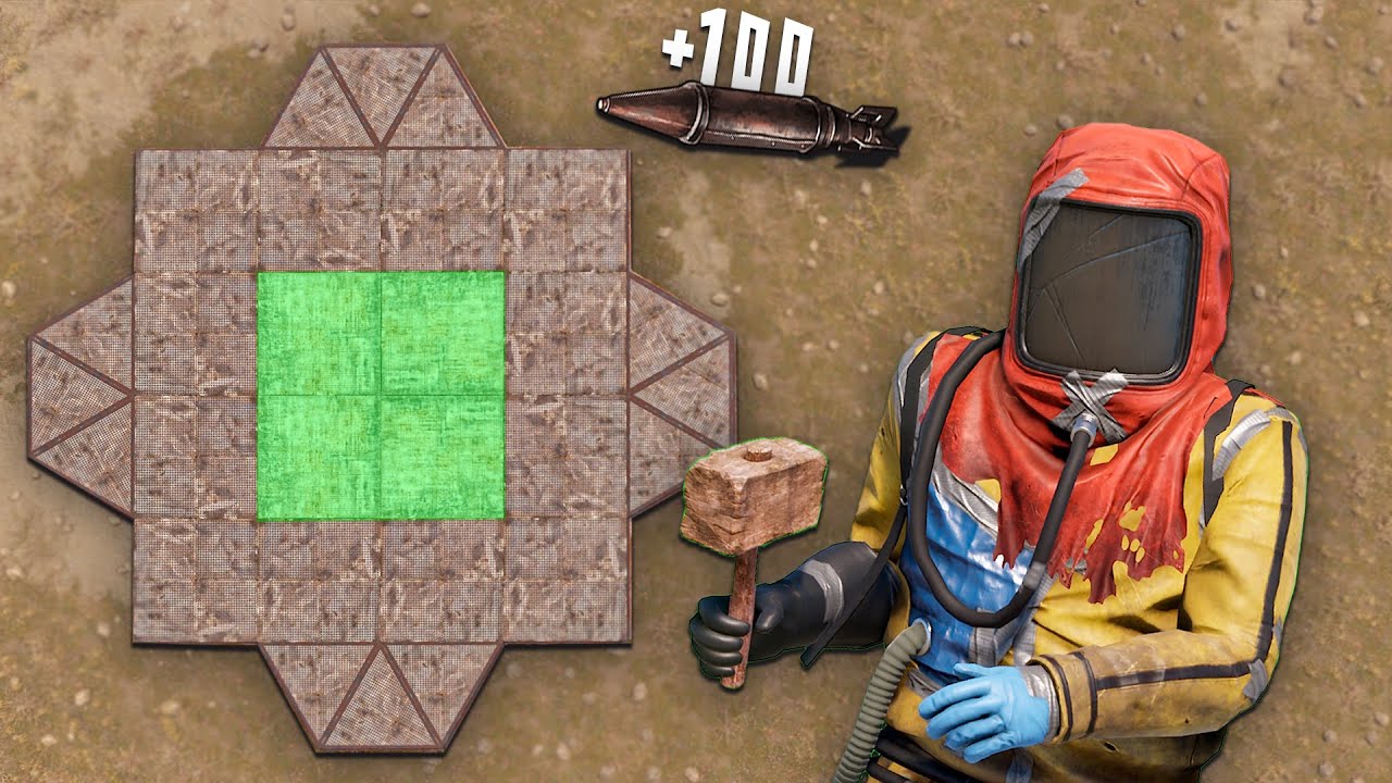 RUST - NEW PERFECT 4х4 BASE for SOLO/DUO/TRIO design +100 rockets