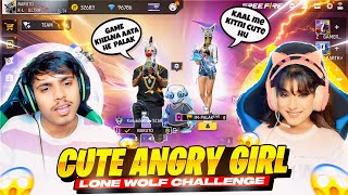 V Badge Cute Girls Challenge Kaal YT - 1 Vs 4 | She Got Angry😡| GARENA FREE FIRE