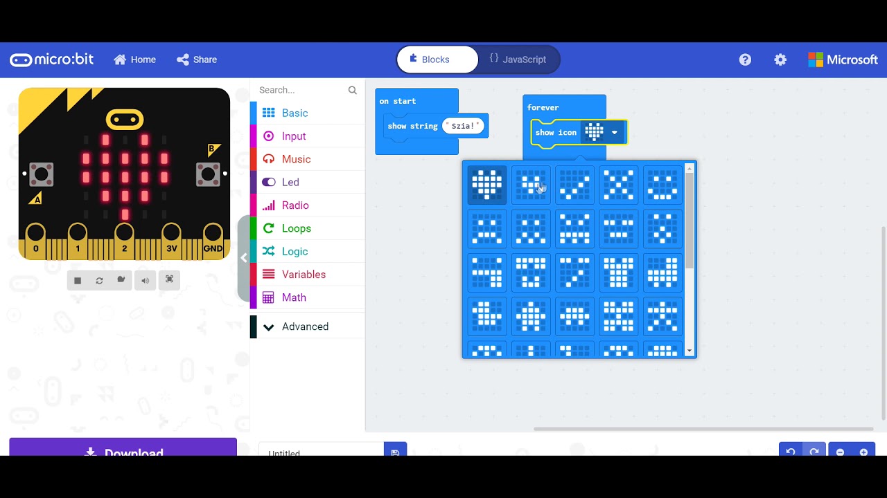 Microbit - 1. rész - YouTube