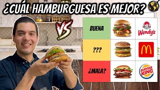 ¿Quién hace la MEJOR Hamburguesa!? Rankeando Comida Rápida VS Hechas en Casa