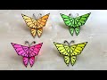 Origami Schmetterling basteln mit Papier: Einfaches Geschenk oder Deko selber machen. 🦋