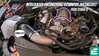 B9 S4  Integrated Engineering  Downpipe Install