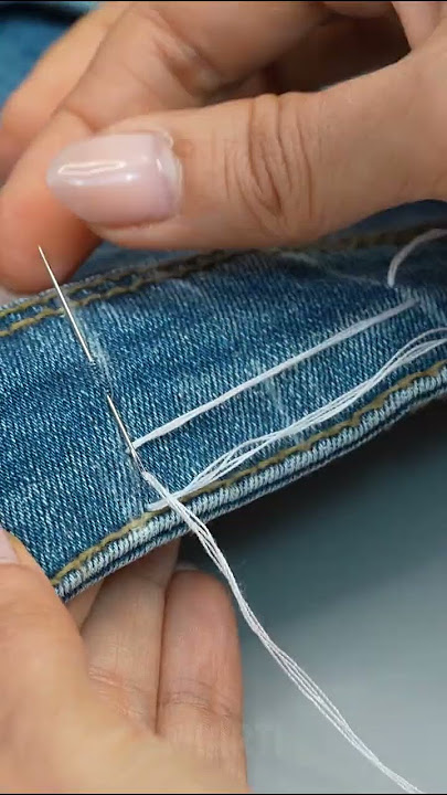 How to downsize the waist of jeans without sewing machine easily! Miarti 🧵✂️