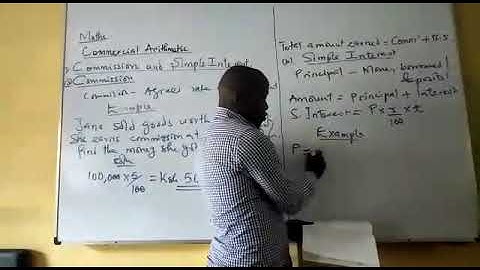 COMMERCIAL ARITHMETIC -commission and simple interest
