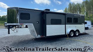 2015 Hoosier 2 Horse Trailer 9' LQ with Slide, 8 Wide, with Ramp Tour