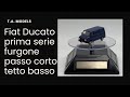 Modellino Fiat ducato furgone prima serie passo corto tetto basso blu scala 1:87 H0