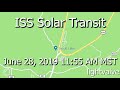 ISS Solar Transit Recorded Near Jacob Lake, Nikon Coolpix P1000