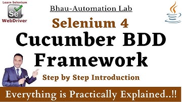 Cucumber BDD Framework |  Step-by-Step Introduction | Gherkin | Java | Selenium 4 | java Part -1