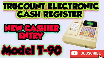 Create new cashier with new password in Trucount Electronic Cash Register T-90  (Billing Machine)