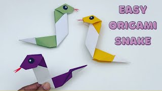 How To Make Easy Paper SNAKE For Kids / ORIGAMI SNAKE / Paper Craft Easy / KIDS crafts