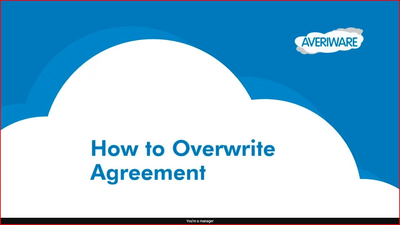 How To Overwrite An Agreement - YouTube