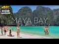 4K HDR // Walking Maya Bay in Krabi | BEST Beach in the World | Thailand 2023 - With Captions