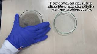Separating iron filings from sand