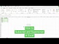 How to Subscript and Superscript in Excel #exceltips #exceltricks #exceltutorial