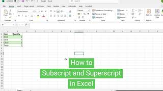 Celebrity How to Subscript and Superscript in Excel #exceltips #exceltricks #exceltutorial Wealth
