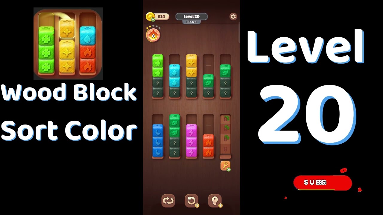 Wood Block Sort Color Level 20 Walkthrough 🧱🎨 | Relaxing Puzzle Game | Go Answer
