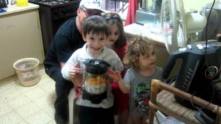 Idan, Ella, And Naomi Make Milkshakes With Philip April 2012