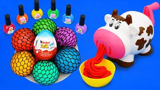 Satisfying Video | How To Make Rainbow Noodles with Machine Dairy Cow & Stress Balls Cutting ASMR