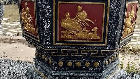 Khuôn đổ chậu lục giác rộng 83cm cao 60cm nhựa abs - chân kỷ - chân quỳ nhựa composite