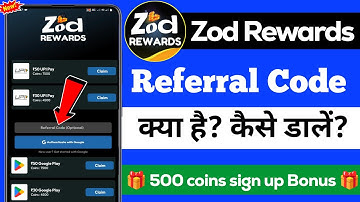 Zod Rewards Referral Code? Zod Rewards referral Code? Zod Rewards App #zodrewards #referralcode