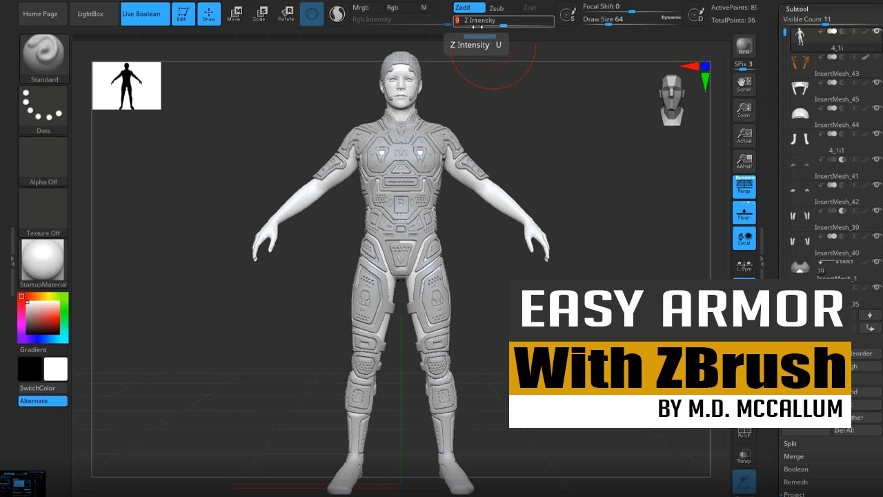 how to make armor in zbrush