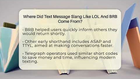 Where Did Text Message Slang Like LOL And BRB Come From? - SlangXplained