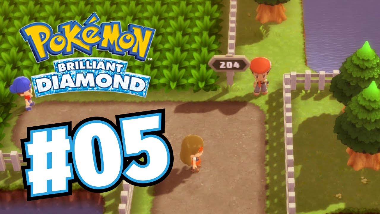 Pokemon Brilliant Diamond Gameplay Route 204 Defeating Team