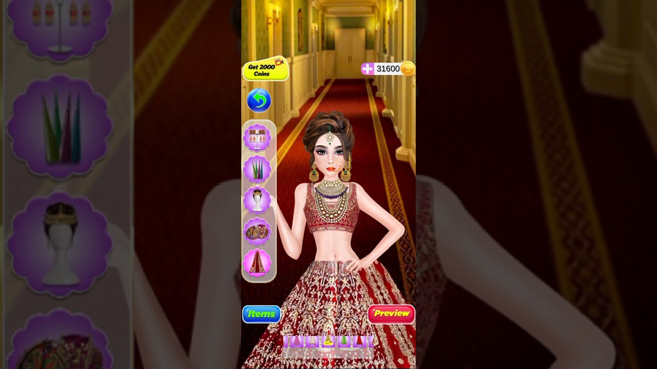 Индийская свадебная игра-одевалка