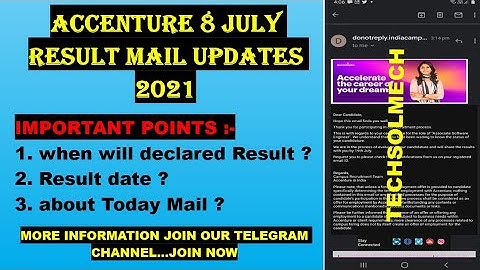 ⏩ Accenture Result Out Date || 8 July Result || Rejection or Selection mail || Full Details 👈