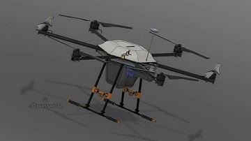 Agricultural drone 3D animation