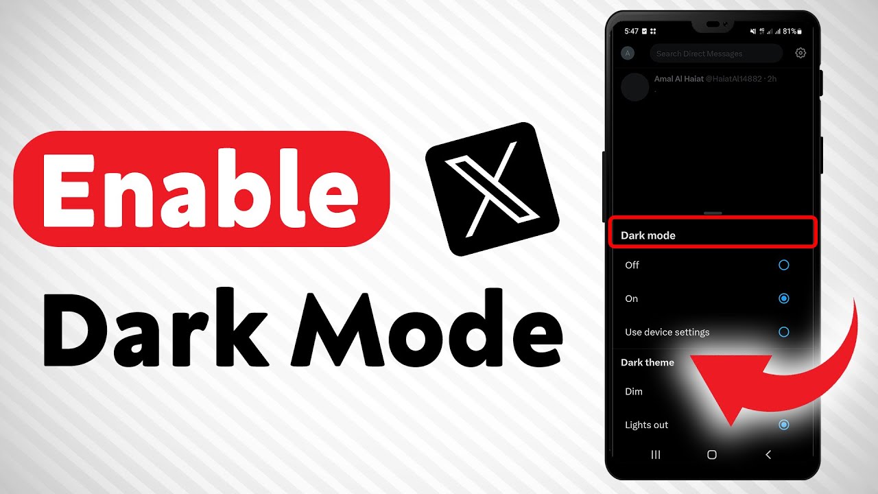How To Enable Dark Mode In X - Full Guide - YouTube