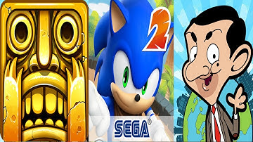 Temple run 1 VS Sonic Dash 2 vs Mr Bean Around the World || Android iPad iOS Gameplay HD IP PLAYGAME