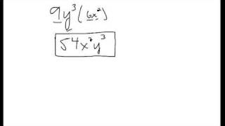Pre-Algebra Tutorial - Part 21 - Multiplying Monomials