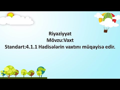 Riyaziyyat 1-ci sinif VAXT