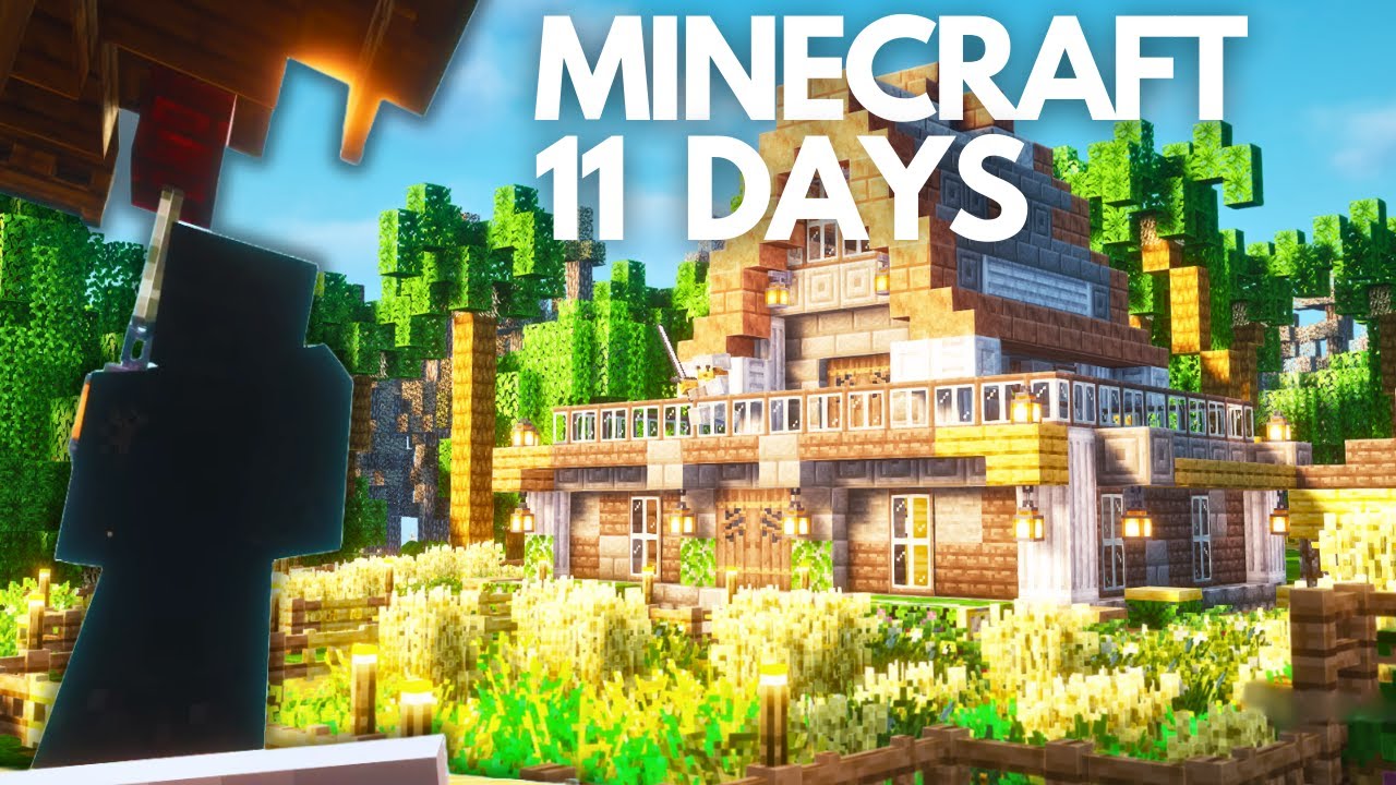 MINECRAFT SURVIVAL BASE AND CROP FARM(CREATE MOD) - YouTube