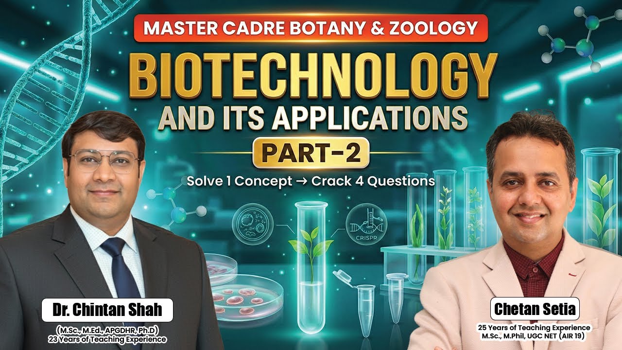 Biotechnology & its Applications || PART-2 || Master Cadre Botany & Zoology || Dr. Chintan Shah