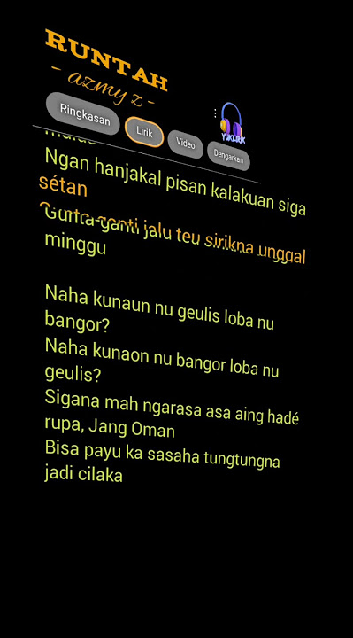 Runtah - azmy z- (lirik lagu)