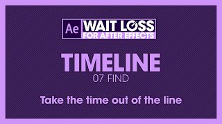 Wait Loss for After Effects:04 Timeline - Find